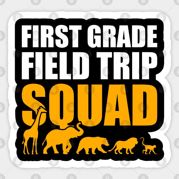 First Grade Field Trip Squad 1st Grade Zoo Crew Safari Sticker by SonyaKorobkova